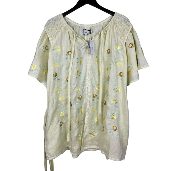 Innika Choo Hans Embroidered Linen Mini Smock Dress Tunic New 2 OS - Picture 6 of 16